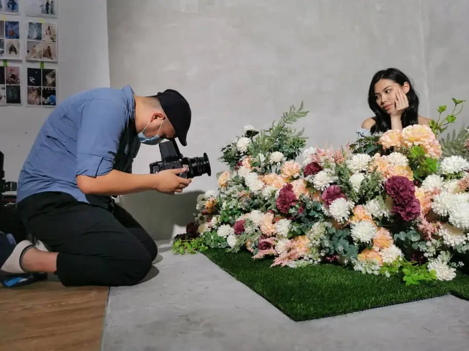 Behind the scenes fashion shoot preparation